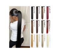 Coda Capelli Extension Coda di Cavallo Dritta 22 Pollici Lunga Avvolgente Coda di Cavallo Pezzo di Capelli Coda di Cavallo Sintetica Morbida Clip nelle Estensioni dei Capelli for Donne Ragazze Estensi