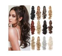 Coda Capelli Extension for coda di cavallo con clip a artiglio, capelli sintetici spessi, coda di cavallo riccia e ondulata lunga 18/24 pollici for donne Extension Coda(24P613,24inches)