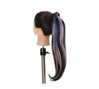 Coda Capelli Moda sintetica 45/55 cm colore misto coda di cavallo parrucchino morbido lungo rettilineo coda di cavallo estensioni clip in coda di cavallo dritto for le donne ragazze Estensioni coda di