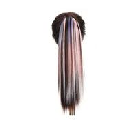 Coda Capelli Moda sintetica 45/55 cm colore misto coda di cavallo parrucchino morbido lungo rettilineo coda di cavallo estensioni clip in coda di cavallo dritto for le donne ragazze Estensioni coda di