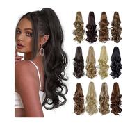 Coda Capelli Parrucchino sintetico 22 pollici artiglio ondulato clip sull'estensione dei capelli coda di cavallo Estensione coda di cavallo Capelli for le donne Capelli coda di cavallo Estensioni coda