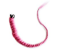 Coda Capelli Trecce lunghe da boxe ad anello Trecce all'uncinetto Estensioni coda di cavallo Coda chignon sintetica con capelli elastici Estensioni coda di cavallo(Color:Rose red)