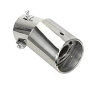 coda dell'auto Silenziatore di scarico universale per auto PipeTail Decorazione per curva a doppia uscita in acciaio inossidabile per coda cromata per tubo(Single)