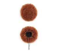 Coda di cavallo con coulisse afro for parrucche di capelli umani da donna | Coda di cavallo corta riccia crespa naturale, morbida e liscia for capelli naturali(Reddish brown,8inch)