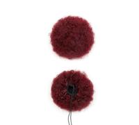 Coda di cavallo con coulisse afro for parrucche di capelli umani da donna | Coda di cavallo corta riccia crespa naturale, morbida e liscia for capelli naturali(Wine red,8inch)