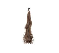 Coda di cavallo con elastico sintetico in gomma, dolce ragazza, nera, lunga e riccia, estensione for capelli, parrucca resistente al calore per l'uso quotidiano(Medium Brown)