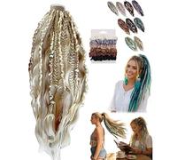 Coda Di Cavallo Del Terrore, Dreadlocks Boho Hippie Fatti A Mano Sulla Fascia For Capelli, Belli E Convenienti For Lo Styling Di Vacanze, Viaggi E Tempo Libero(H.)