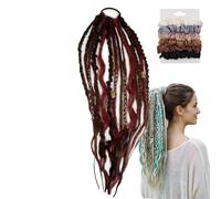Coda Di Cavallo Elastica Del Terrore, Estensione Coda Di Cavallo Intrecciata Boho Da 26 Cm Con Ciondoli Perline, Design Portatile E Stabile For Viaggi Di Vacanza(N1)