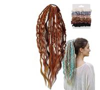 Coda Di Cavallo Elastica Del Terrore, Estensione Coda Di Cavallo Intrecciata Boho Da 26 Cm Con Ciondoli Perline, Design Portatile E Stabile For Viaggi Di Vacanza(B1)