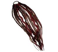 Coda Di Cavallo Elastica Del Terrore, Estensione Dei Capelli Boho Dreadlock Con Perline, Installazione In Un Minuto Capelli Boho Con Perline E Ciondoli For Il Festival(09)