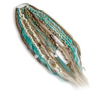 Coda Di Cavallo Elastica Del Terrore, Estensione Dei Capelli Boho Dreadlock Con Perline, Installazione In Un Minuto Capelli Boho Con Perline E Ciondoli For Il Festival(01)