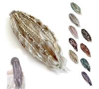 Coda Di Cavallo Elastica Estesa Del Terrore,Estensione Dei Capelli Naturali Intrecciati A Mano,Styling Boho Istantaneo Di 1 Minuto Per Stili Hippie Vichinghi,Spiaggia,Viaggi E(D)