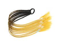 Coda di Cavallo Extension 12 pezzi parrucche colorate for capelli treccia fascia for coda di cavallo, accessori for estensioni di parrucche sintetiche intrecciate a torsione, fasce for capelli in gomm