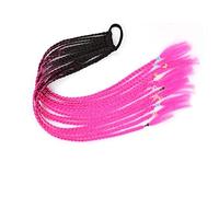 Coda di Cavallo Extension 12 pezzi parrucche colorate for capelli treccia fascia for coda di cavallo, accessori for estensioni di parrucche sintetiche intrecciate a torsione, fasce for capelli in gomm