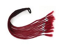 Coda di Cavallo Extension 12 pezzi parrucche colorate for capelli treccia fascia for coda di cavallo, accessori for estensioni di parrucche sintetiche intrecciate a torsione, fasce for capelli in gomm