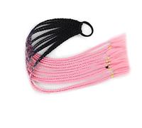 Coda di Cavallo Extension 12 pezzi parrucche colorate for capelli treccia fascia for coda di cavallo, accessori for estensioni di parrucche sintetiche intrecciate a torsione, fasce for capelli in gomm