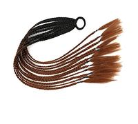 Coda di Cavallo Extension 12 pezzi parrucche colorate for capelli treccia fascia for coda di cavallo, accessori for estensioni di parrucche sintetiche intrecciate a torsione, fasce for capelli in gomm