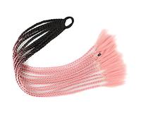 Coda di Cavallo Extension 12 pezzi parrucche colorate for capelli treccia fascia for coda di cavallo, accessori for estensioni di parrucche sintetiche intrecciate a torsione, fasce for capelli in gomm