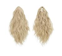 Coda di Cavallo Extension 13 Inch Ponytail Extension Claw Clip in Fluffy Synthetic Curly Wavy Pony Tail Hairpiece for Women ponytail extension(Ash Blonde)
