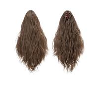 Coda di Cavallo Extension 13 Inch Ponytail Extension Claw Clip in Fluffy Synthetic Curly Wavy Pony Tail Hairpiece for Women ponytail extension(Mudium Brown)