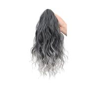 Coda di Cavallo Extension 14" Ponytail Extension, Short Claw Clip On Fake Pony Tails Soft Wavy Curly In Hair Extensions Synthetic Hairpiece For Women Daily Party ponytail extension(1B0906)