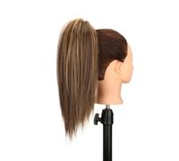 Coda di Cavallo Extension 16" Claw Clip in Ponytail Hair Extensions for Women,Fluffy Natural Looking Synthetic Long Straight Hairpiece for Daily Use ponytail extension(4H27)
