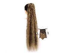 Coda di Cavallo Extension 22/32 pollici lungo mais ondulato coda di cavallo estensioni sintetico naturale coulisse nastro capelli finti coda di cavallo clip in estensioni donne posticci Parrucchino co