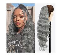 Coda di Cavallo Extension 26" Long Body Extension ondulata Sintetiche resistenti al calore Estensioni dei capelli Parrucchino for donne Ragazze Coulisse Coda di cavallo Clip morbida naturale in coda d