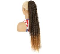 Coda di Cavallo Extension 32 Inch Long Curly Ponytail Hair Extension,Synthetic Clip Drawstring Ponytails for Women ponytail extension(1BT27)