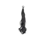 Coda di Cavallo Extension Coda di cavallo con elastico sintetico in gomma, dolce ragazza, nera, lunga e riccia, estensione for capelli, parrucca resistente al calore ponytail extension(Natural black)