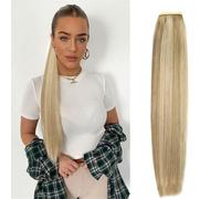 Coda di cavallo, Extension coda di cavallo con nodo magico 100% capelli umani Remy(Light golden brown)