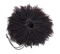 Coda di Cavallo Extension Cuda Di Cavallo a Cordone Per Capelli Umani Ricci Per Donne Nere Nero Naturale (8-26 Pollici) ponytail extension(20inches)