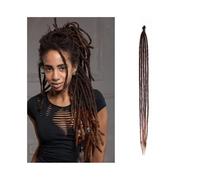 Coda di Cavallo Extension Dreadlocks fatti a mano da 36 pollici 5 fili estensioni sintetiche dei Dreadlock for capelli all'uncinetto for accessori for capelli ponytail extension(Natural Black Mixed Li