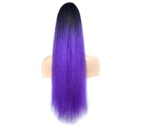 Coda di Cavallo Extension Estensione coda di cavallo dritta Afro Yaki lunga 22 pollici for donne nere, clip for coda di cavallo con coulisse naturale crespa in pezzi di coda di cavallo sintetici Parru