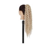 Coda di Cavallo Extension Estensione coda di cavallo riccia a onda lunga con coulisse for donne nere Clip for coda di cavallo sintetica con coulisse da 26 pollici in coda di cavallo ricci afro finti P