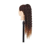 Coda di Cavallo Extension Estensione coda di cavallo riccia a onda lunga con coulisse for donne nere Clip for coda di cavallo sintetica con coulisse da 26 pollici in coda di cavallo ricci afro finti P