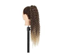Coda di Cavallo Extension Estensione coda di cavallo riccia a onda lunga con coulisse for donne nere Clip for coda di cavallo sintetica con coulisse da 26 pollici in coda di cavallo ricci afro finti P