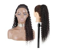 Coda di Cavallo Extension Estensione coda di cavallo riccia lunga crespa 26 pollici Estensioni coda di cavallo con coulisse sintetica afro Capelli ricci finti Coda di cavallo for donne nere Parrucchin