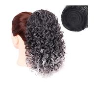 Coda di Cavallo Extension Estensione corta coda di cavallo riccia afro crespa for donne nere, coda di cavallo riccia con coulisse a sbuffo da 12 pollici con 2 clip, coda di cavallo sintetica con couli