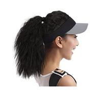 Coda di Cavallo Extension Estensione dei capelli regolabile Parrucca for cappello Parrucca for donna Berretto da baseball da 14 "con estensioni coda di cavallo ricci crespi Ricci afro sintetici Extens