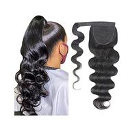 Coda di Cavallo Extension Estensioni Coda di cavallo avvolgente con pasta magica Capelli umani Remy brasiliani Coda di cavallo Clip nelle estensioni dei capelli 8-24 pollici Ondulato Coda di cavallo C