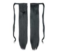 Coda di Cavallo Extension Estensioni sintetiche Capelli resistenti al calore Avvolgere intorno al parrucchino di pony for le donne Uso quotidiano Capelli a coda di cavallo dritti da 22 pollici Extensi