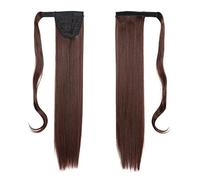 Coda di Cavallo Extension Estensioni sintetiche Capelli resistenti al calore Avvolgere intorno al parrucchino di pony for le donne Uso quotidiano Capelli a coda di cavallo dritti da 22 pollici Extensi