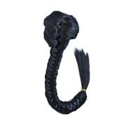 Coda di Cavallo Extension Extension liscia sintetica da donna, 50 cm, con coulisse regolabile, con due clip, treccia, coda di cavallo ponytail extension(Natural black)
