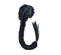 Coda di Cavallo Extension Extension liscia sintetica da donna, 50 cm, con coulisse regolabile, con due clip, treccia, coda di cavallo ponytail extension(Jet black)