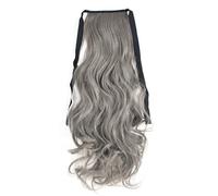 Coda di cavallo Extension for capelli con coulisse e nastro for lisci o mossi, colore grigio, sintetici Acconciatura(W-70)
