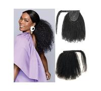 Coda di cavallo, Extension for capelli ricci afro con coda di cavallo, 8-24" con clip, capelli umani Remy Estensione coda di cavallo(20inch 110g)