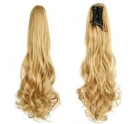 Coda di cavallo, Extension for capelli ricci e ondulati sintetici da 20 pollici - Fissaggio semplice con clip a artiglio for splendidi posticci Estensione coda di cavallo(Gold)