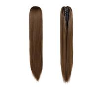 Coda di cavallo Extension for capelli sintetici con coda di cavallo, lunga e liscia, fermaglio a forma artiglio, onda naturale, for donna, parrucchino biondo Acconciatura(8)
