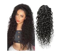 Coda di cavallo Extension for coda di cavallo con clip a forma artiglio, capelli umani ondulati, code, Remy for donne Acconciatura(10inches)